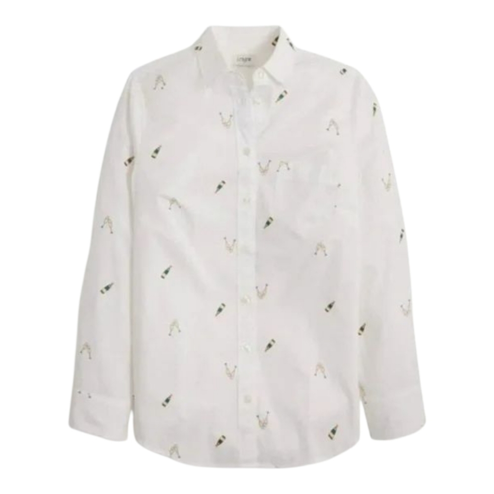 J. Crew NWT Button Up Poplin Shirt in Champagne Toast Size Medium White - Picture 2 of 11